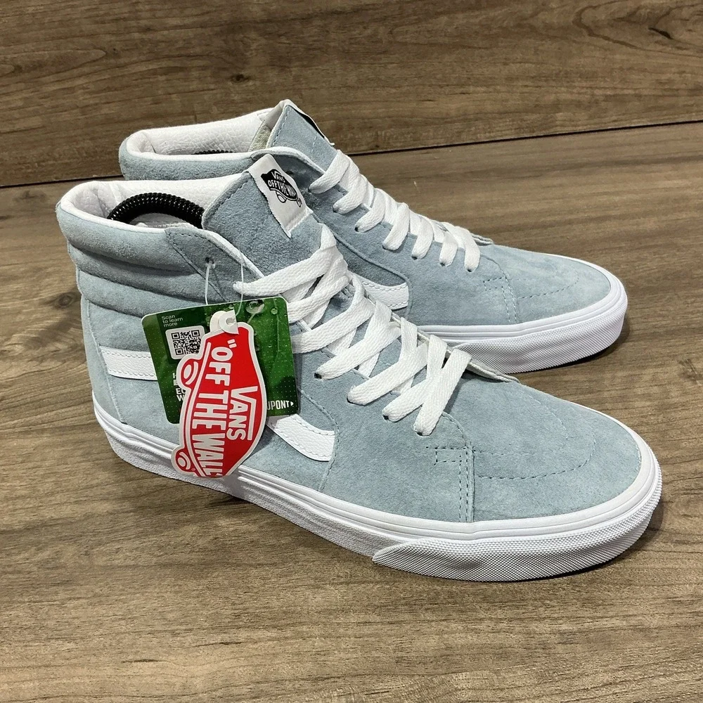 Vans Unisex SK8 Hi 508357 HEIQ Eco Dry Blue Casual Shoes Sneakers Size M 6.5 W 8